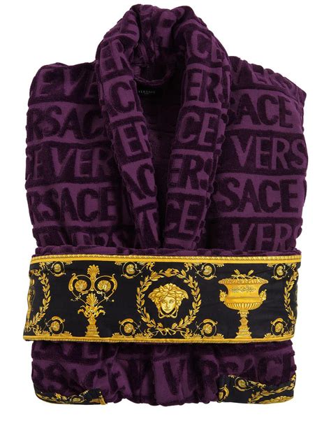 purple mens versace robe|multi color Versace robe.